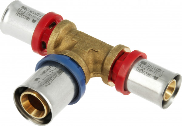Bonfix Perskoppeling - 3x Alu-pers - T-raccord - réducteur - 16 x 20 x 16mm