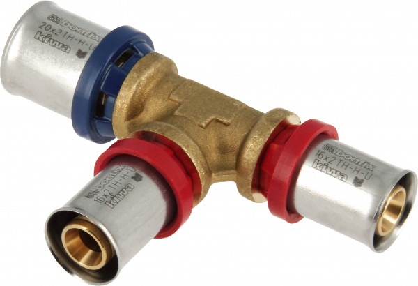 Bonfix Perskoppeling - 3x Alu-pers - T-raccord - réducteur - 20 x 16 x 16mm