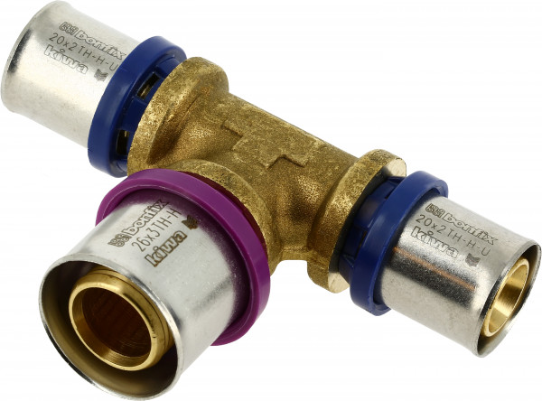 Bonfix Perskoppeling - 3x Alu-pers - T-raccord - réducteur - 20 x 26 x 20mm