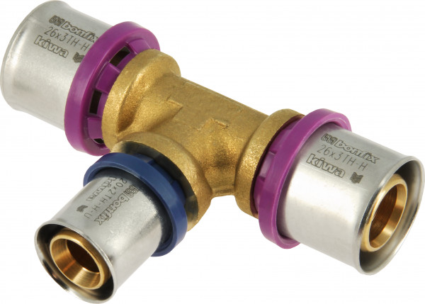 Bonfix Perskoppeling - 3x Alu-pers - T-raccord - réducteur - 26 x 20 x 26mm