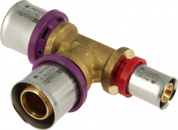 Bonfix Perskoppeling - 3x Alu-pers - T-raccord - réducteur - 26 x 26 x 16mm