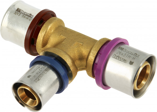 Bonfix Perskoppeling - 3x Alu-pers - T-raccord - réducteur - 32 x 20 x 26mm
