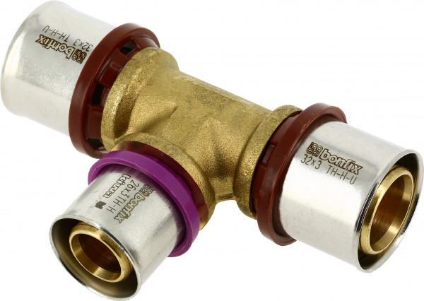 Bonfix Perskoppeling - 3x Alu-pers - T-raccord - réducteur - 32 x 26 x 32mm