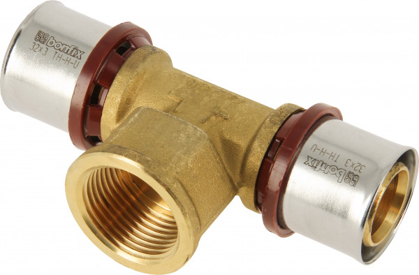 Bonfix Perskoppeling - 2x Alu-pers - 1x Filetage femelle - T-raccord - 32 x 1” x 32mm