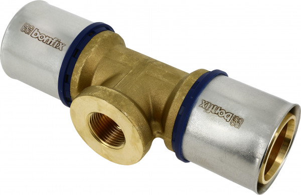 Bonfix Perskoppeling - 2x Alu-pers - 1x Filetage femelle - T-raccord - 50 x 1-1/2” x 50mm