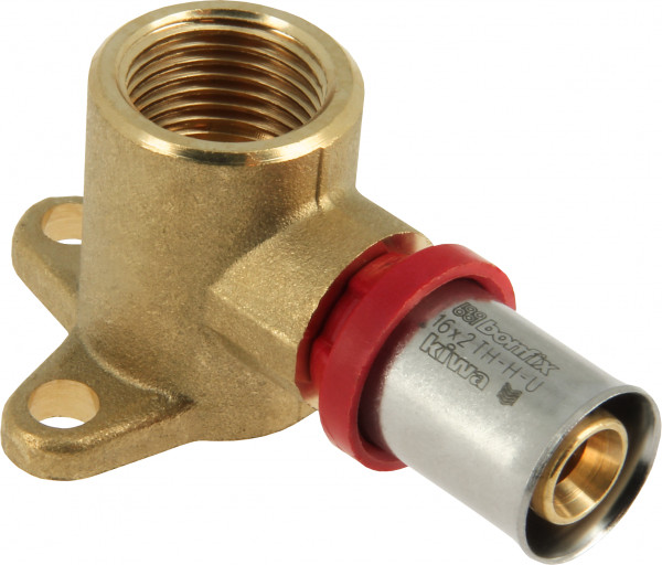 Bonfix Perskoppeling - 1x Alu-pers 1x Filetage femelle - Muurplaatkoppeling - 1/2” x 16 Hoogte = 35 mm