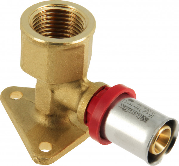 Bonfix Perskoppeling - 1x Alu-pers 1x Filetage femelle - Muurplaatkoppeling - 1/2” x 16 Hoogte = 47 mm