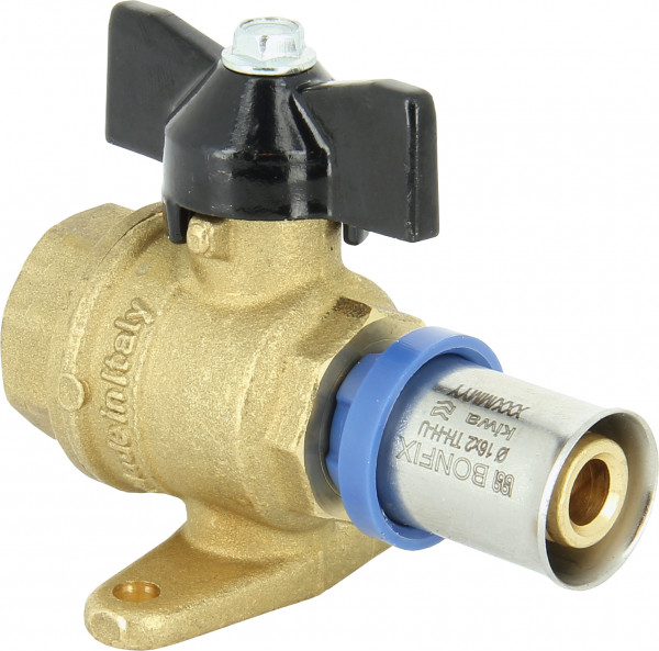 Bonfix Perskoppeling - 1x Alu-pers 1x Filetage femelle - Robinet à boisseau sphérique - 1/2” x 16mm