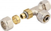 Bonfix knelkoppeling - Rechte verloopkoppeling - 22x15mm - Messing