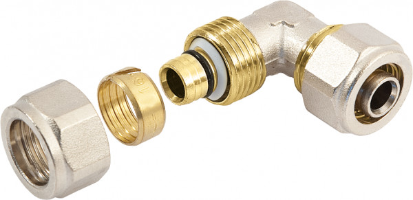 Bonfix - Alu-Raccord à sertir - Raccord coudé - 2 x alu-knel - 26mm x 26mm