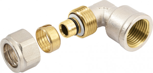 Bonfix - Alu-Raccord à sertir - Raccord coudé - bi. dr. x alu-knel - 3/4” x 20mm