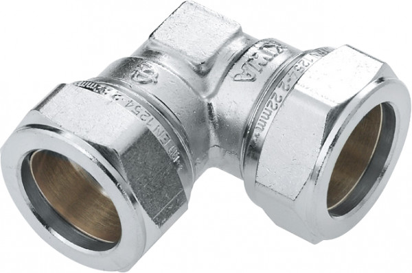 Bonfix raccord à sertir - Raccord coudé - 22x22mm - Vertint Laiton