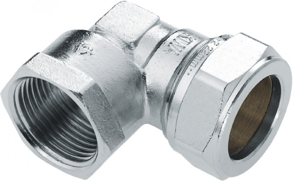 Bonfix raccord à sertir - coude - filetage femelle - 1” x 28mm - Vertint Laiton