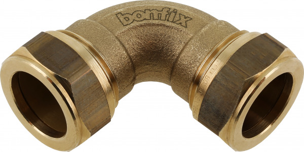 Bonfix raccord à sertir - Coude 90° - 15mm x 15mm - Laiton