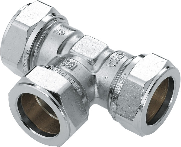 Bonfix raccord à sertir - Raccord en T - 10mm x 10mm x 10mm - Vertint Laiton