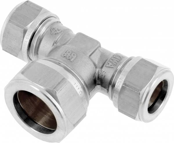 Bonfix knelkoppeling - T-stuk verlopend - 12mm x 15mm x 12mm - Vertint Messing