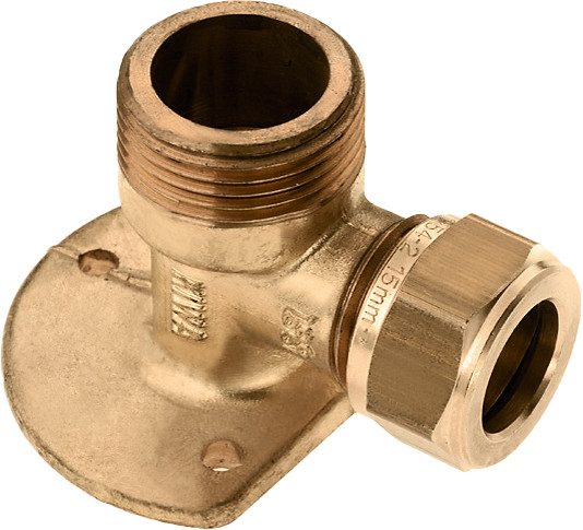 Bonfix raccord à sertir - Muurplaat - filetage mâle - 3/4” x 15mm - Laiton