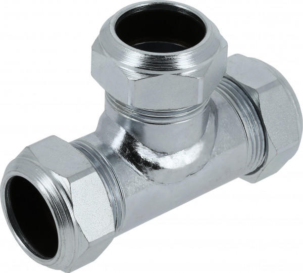 Bonfix Staalverzinkte raccord à sertir - T-raccord 109 - 3 x knel - 22mm x 22mm x 22mm