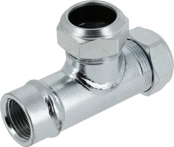 Bonfix Staalverzinkte raccord à sertir - T-raccord 112 - knel x knel x filetage femelle - 22mm x 22mm x 1/2”