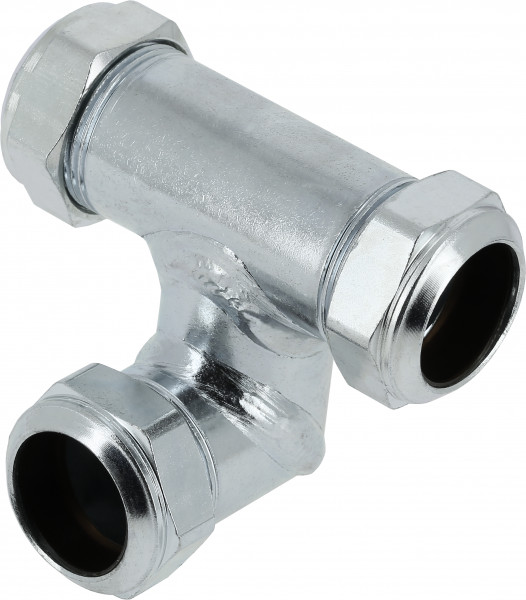 Bonfix Staalverzinkte raccord à sertir - Passeer T-raccord 118 - 3 x knel - 22mm x 22mm x 22mm