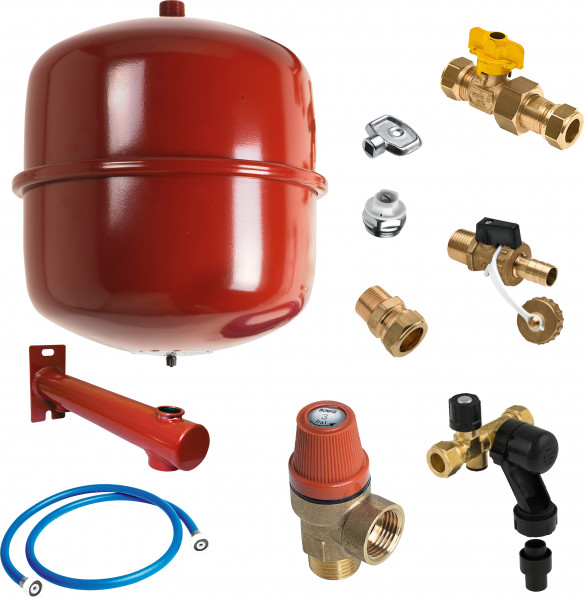 Installatiepakket pour CV ketel - Bonfix - 18 liter - 1 bar - rouge