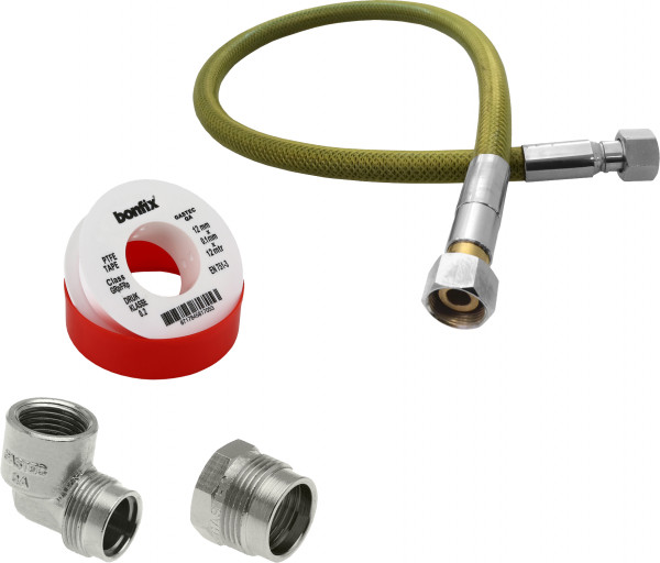 Bonfix Cuisinière cuisine plaque de cuisson gas kit de raccordement - Tuyau de gaz 100cm
