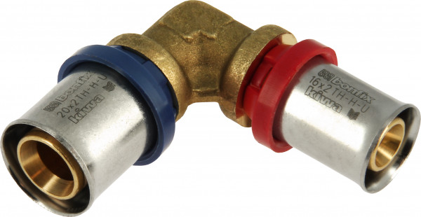 Bonfix Alu-pers fitting Kniekoppeling - verlopend 20 x 16 - 2 x Alu-pers