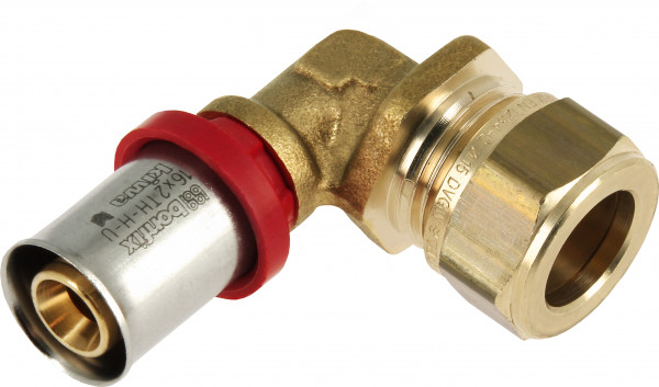 Bonfix Alu-pers fitting Raccord coudé 16 x 12 - alu-pers x knel