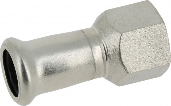 Bonfix Pressfitting RVS 316L Schroefbus 1 x 22 - lange binnendraad (RP) x press - (m-profiel)