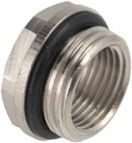 Bonfix Radiator Rotatable Drain Valve - nickel-plated brass - small passage 1/2 - with EPDM O-ring seal - Male Thread