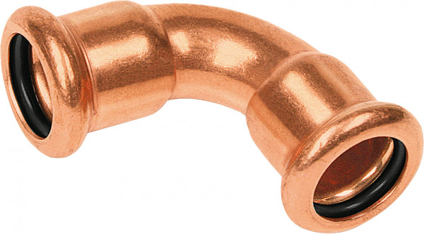 Bonfix Raccord à presse cuivre rouge WATER Coude 90° 67 x 67 - 2 x press - (m-profiel)