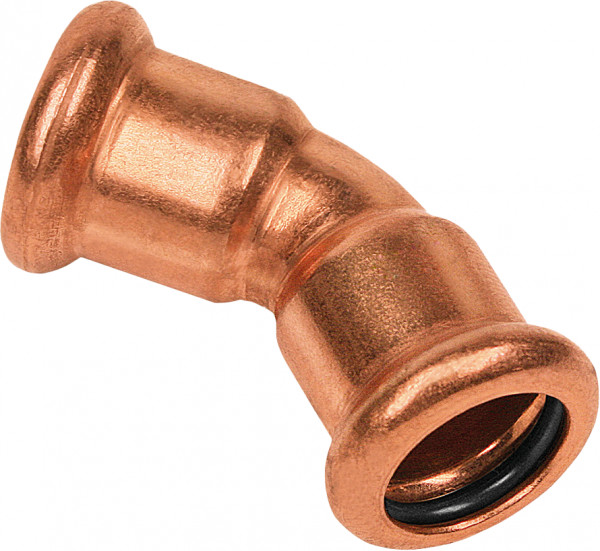 Bonfix Raccord à presse cuivre rouge WATER Coude 45° 14 x 14 - 2 x press - (m-profiel)