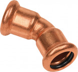 Bonfix Pressfitting red copper WATER Insertion bend 90° Ø15 x 15 - insertion x press - (m-profile)
