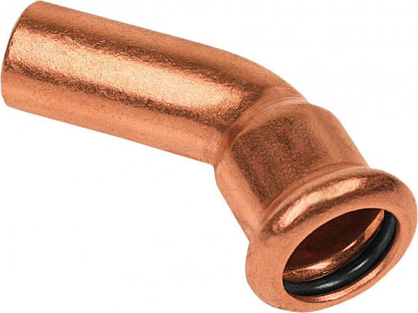 Bonfix Pressfitting roodkoper WATER Insteekbocht 45° Ø12 x 12 - insteek x press - (m-profiel)