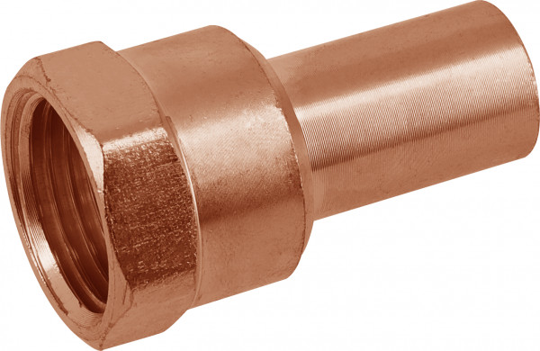 Bonfix Raccord à presse cuivre rouge WATER Insteekkoppeling 3/4 x Ø28 - lange filetage femelle x emboîtement