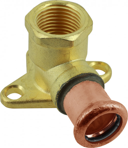 Bonfix Raccord à presse cuivre rouge WATER Muurplaatkoppeling 1/2 x 12 - lange filetage femelle x press - (m-profiel)