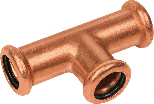 Bonfix Raccord à presse cuivre rouge WATER T-raccord - réducteur 67x54x67 - 3 x press - (m-profiel)