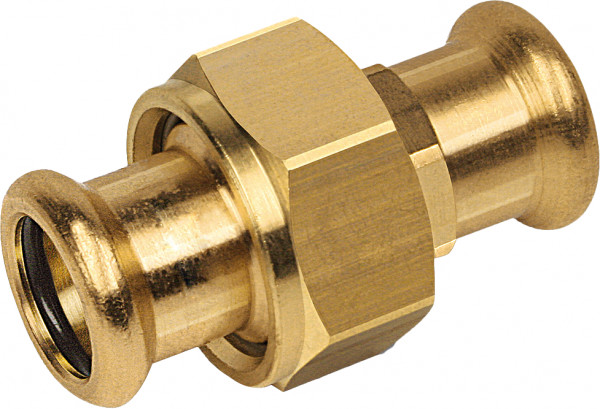 Bonfix Raccord à presse cuivre rouge WATER 3-delige raccord 18 x 18 - 2 x press - (m-profiel)