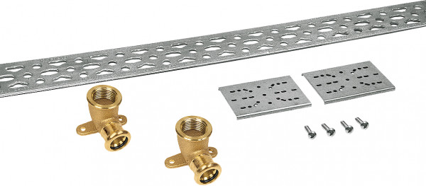 Bonfix Raccord à presse cuivre rouge WATER Wandmontageset 1/2 x 15 - complet - (m-profiel)