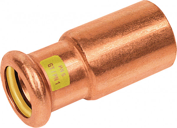 Bonfix Pressfitting roodkoper GAS Insteekkoppeling Ø15 x 14 - insteek x press - (m-profiel)
