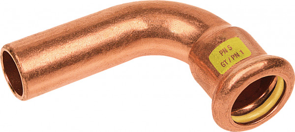 Bonfix Raccord à presse cuivre rouge GAS Insteekbocht 90° Ø54 x 54 - emboîtement x press - (m-profiel)