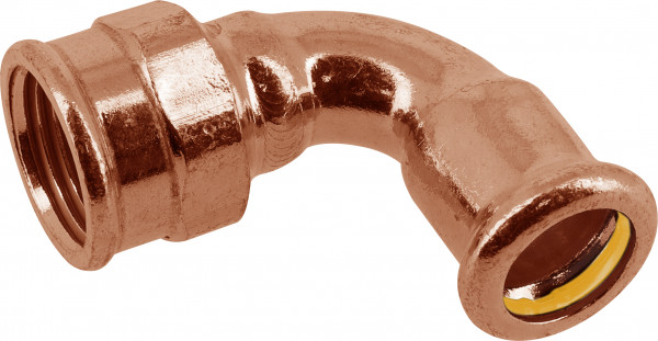 Bonfix Raccord à presse cuivre rouge GAS Raccord coudé 90° 1 x 22 - lange filetage femelle x press - (m-profiel)