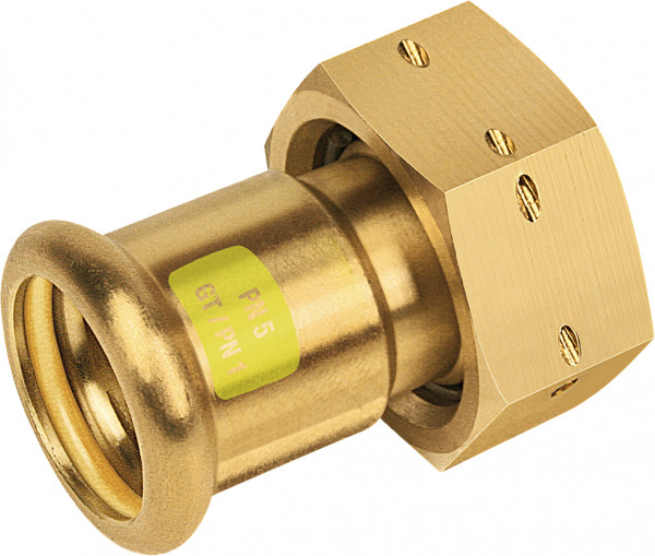 Bonfix Raccord à presse cuivre rouge GAS 2-delige raccord 35 - filetage femelle x press - (m-profiel)