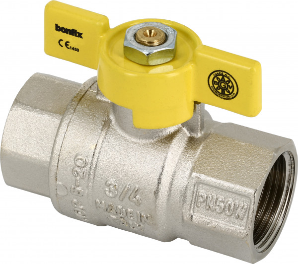 Bonfix Gaskraan pour België - vlindergreep bediening 1-1/2" - 2 x filetage femelle