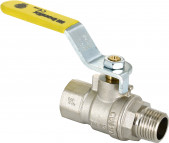 Gas valve RP 3/8" x RP 3/8" brass