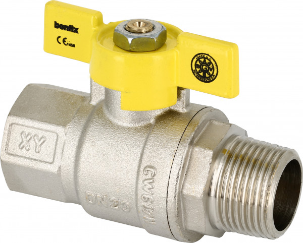 Bonfix Gaskraan pour België - vlindergreep bediening 1-1/2" - filetage femelle x filetage mâle