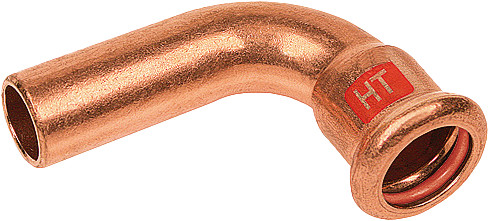 Bonfix Raccord à presse cuivre rouge SOLAR Insteekbocht 90° - 22 x 22 - emboîtement x press - (m-profiel)