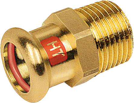 Bonfix Pressfitting roodkoper SOLAR Puntstuk 1-1/2" x 42 - conische buitendraad x press - (m-profiel) afbeelding