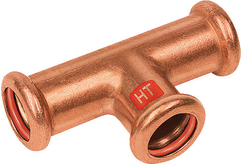 Bonfix Pressfitting roodkoper SOLAR T-koppeling - verlopend 28x22x22 - 3 x press - (m-profiel)