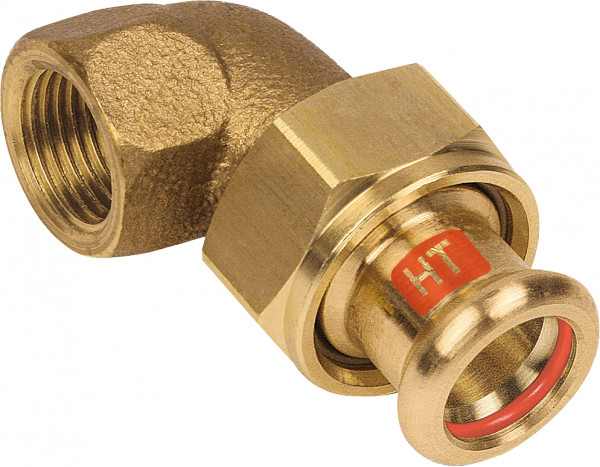 Bonfix Pressfitting roodkoper SOLAR 3-delige Kniekoppeling 90°